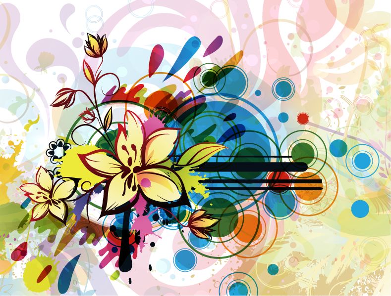 free vector Abstract Flower Background Vector